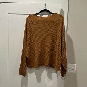 Leith Camel Brown Boatneck Sweater XL